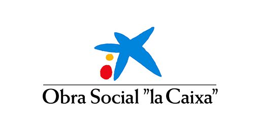 Logo de Obra Social la Caixa, símbolo junto a , relevante
