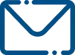Icono sencillo de sobre con borde azul, ideal para contactar con sobre