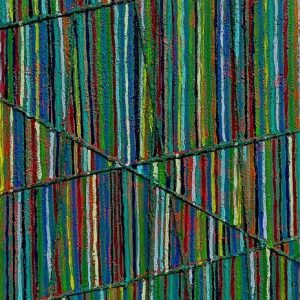 Obra Bandera 36 de Gonzalo Peral, tecnica mixta acrilico y arena