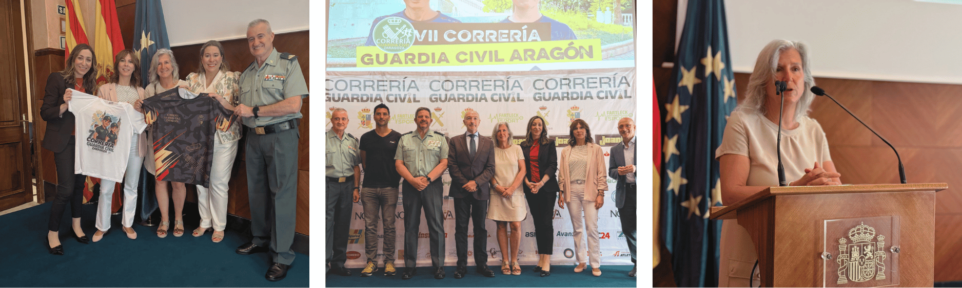 Presentación de la VII Correría de la Guardia Civil de Zaragoza, carrera solidaria a favor de Fundación porqueViven.